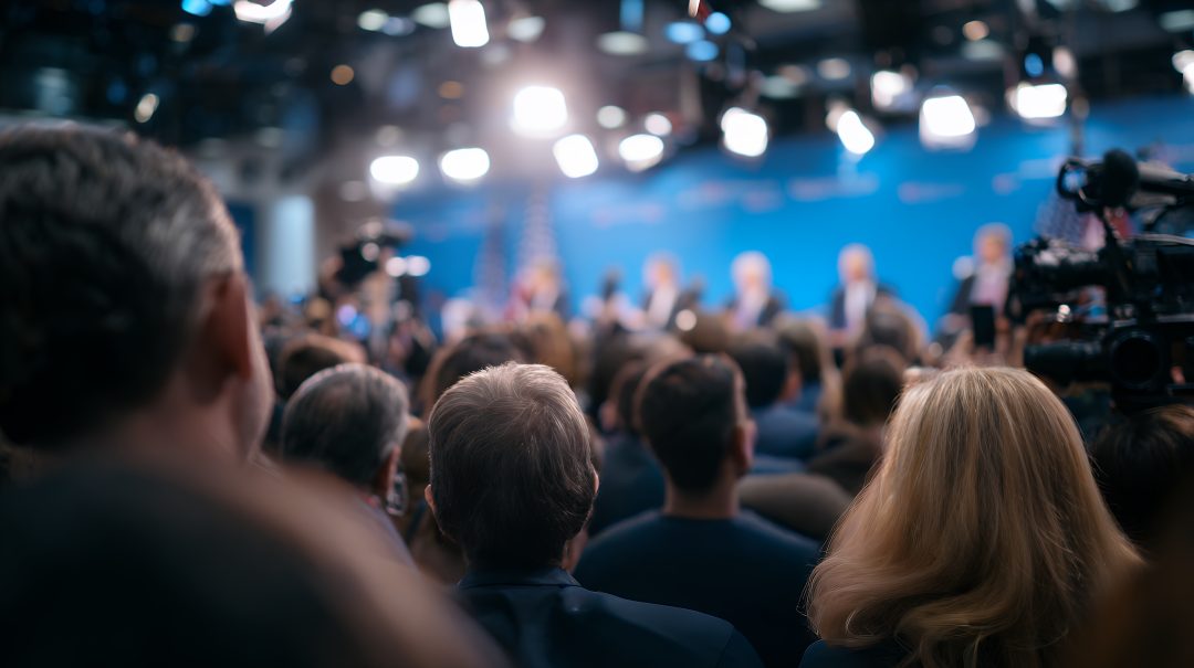 Presskonferens bakifrån